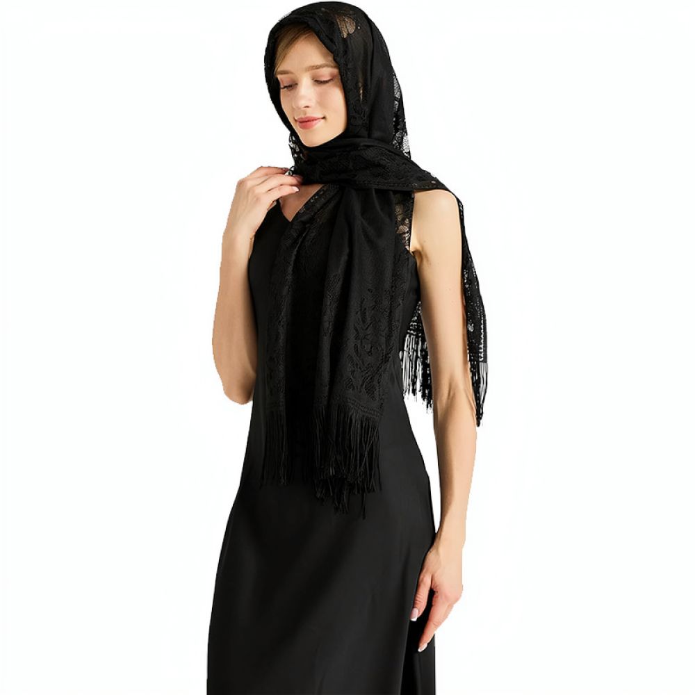 Stole Wedding Shawl - Fashion Floral Lace Shawl For Women
