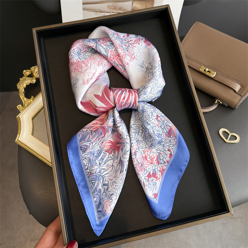 Luxury Design Print Scarf For  - Silk Neck Scarf 评论和价格