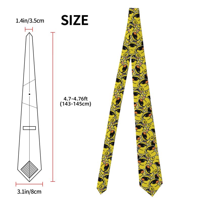 Cute Rubber Ducks Necktie Men  - Skinny Tie Men 评论和价格