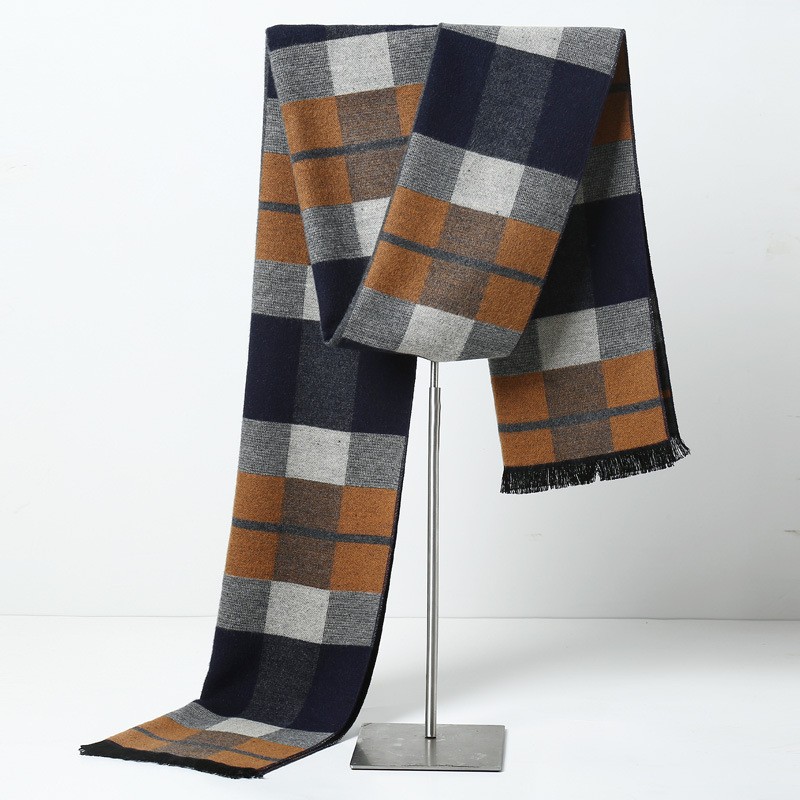 Designer Brand Plaid Men Scarv - Muffler Men Wool 评论和价格