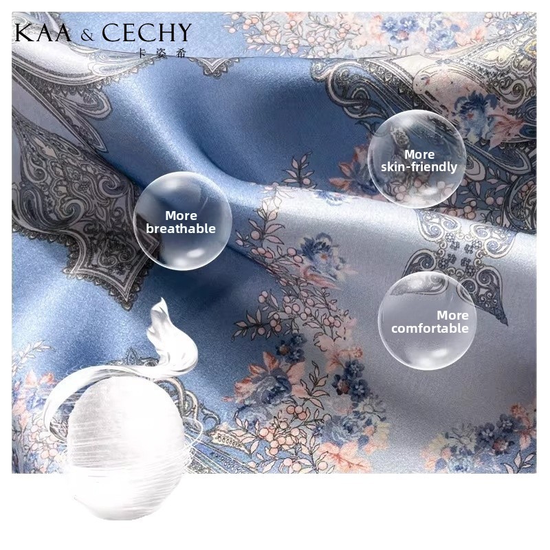 Baroque Floral 100% Mulberry S - Silk Neck Scarf 评论和价格